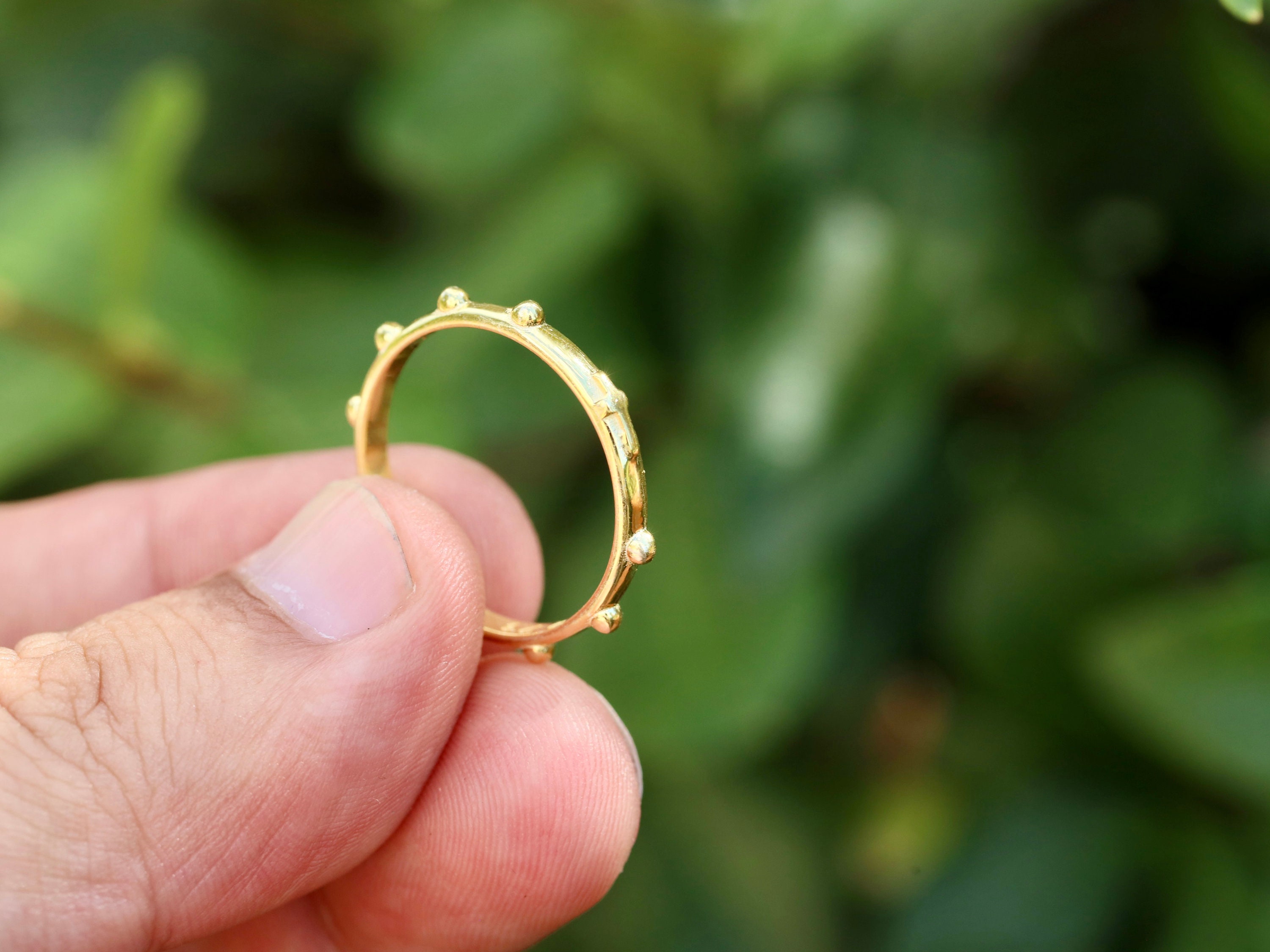 Buy Rosary Ring Sterling Silver 925 Gold Plated Ring Prayer
