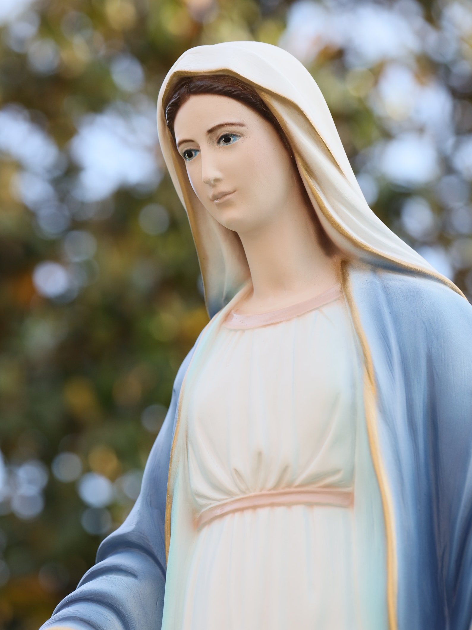 Our Lady of Grace 31 Inch Statue Virgin Mary Statue Blue Etsy