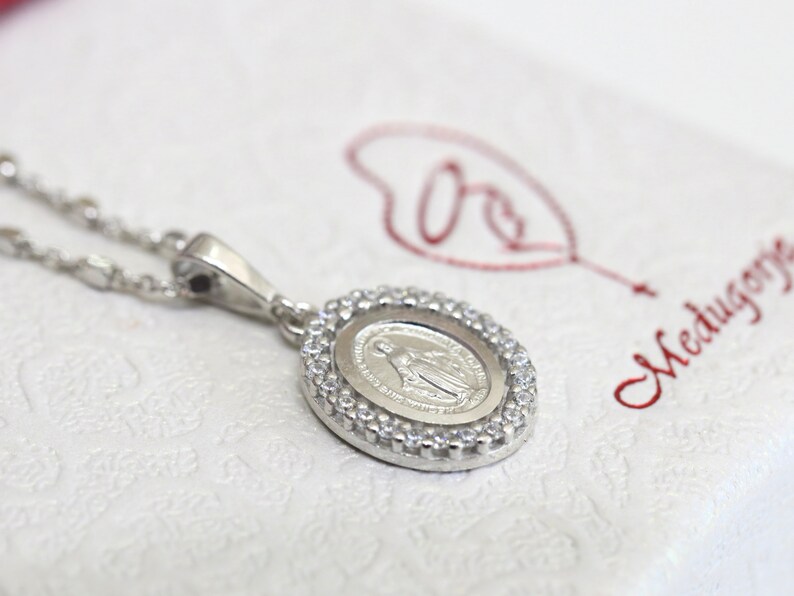 Miraculous Medal Sterling Silver Our Lady of Grace Miniature - Etsy