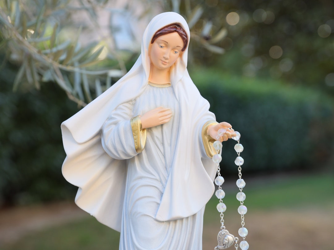 Medjugorje Statue, Queen of Peace Statue, Virgin Mary 12 Inch Statue