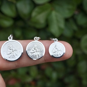 Scapular Medal, sterling silver scapular medal, zdjęcie 4