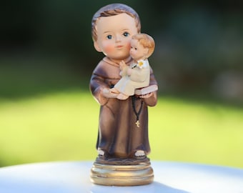 Saint Anthony of Padua Statue: Hand-Painted Resin Catholic Figurine