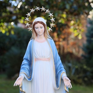 Statue Unserer Lieben Frau der Gnade: 50 cm, Marmorpulver Jungfrau Maria, Innen/Außen
