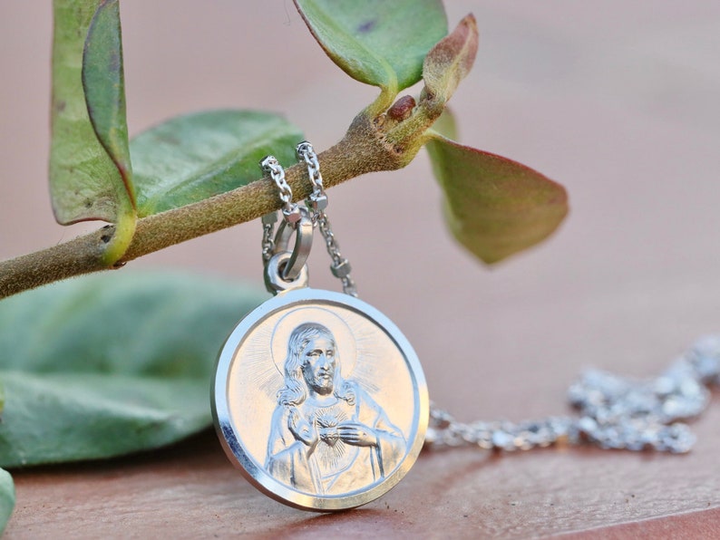 Scapular Medal, sterling silver scapular medal, zdjęcie 5