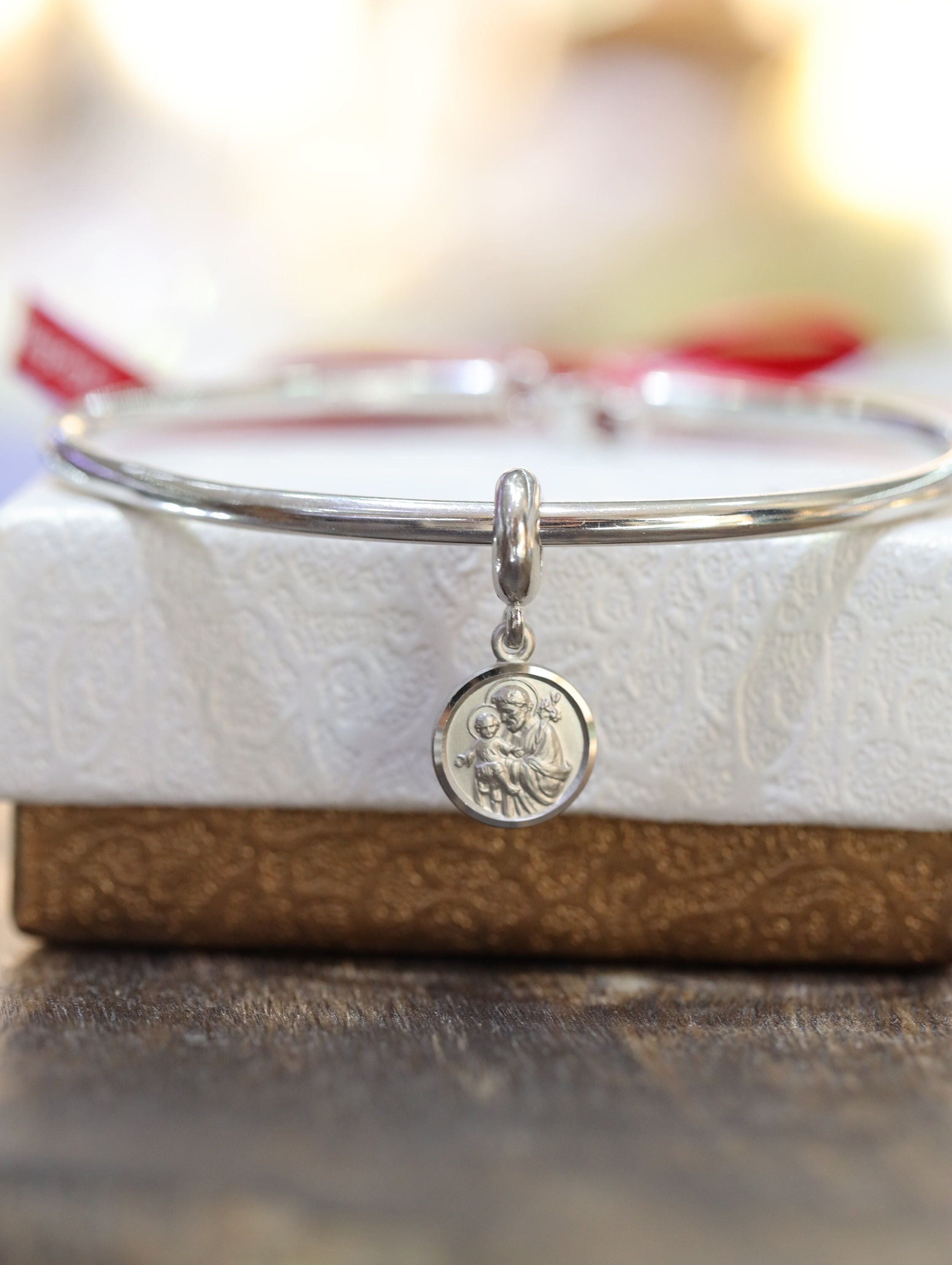 Miraculous Medal charm sterling silver fits Pandora Catholic -  Portugal