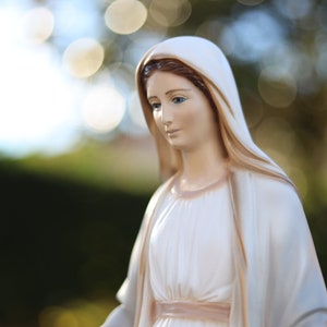 20 Inch/ 50 Cm Our Lady of Grace Casted Marble Powder Statue, Our Lady ...