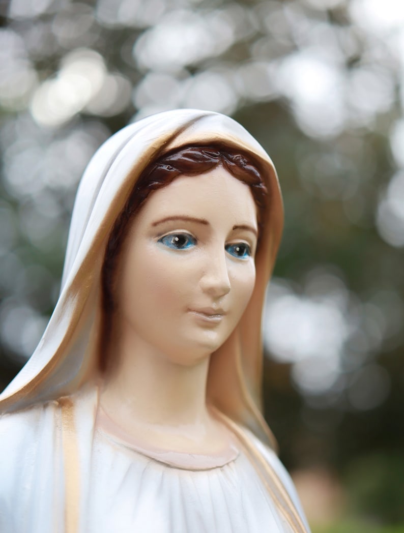 Our Lady of Grace Marble Statue Our Lady Outdoor Statue Etsy Australia