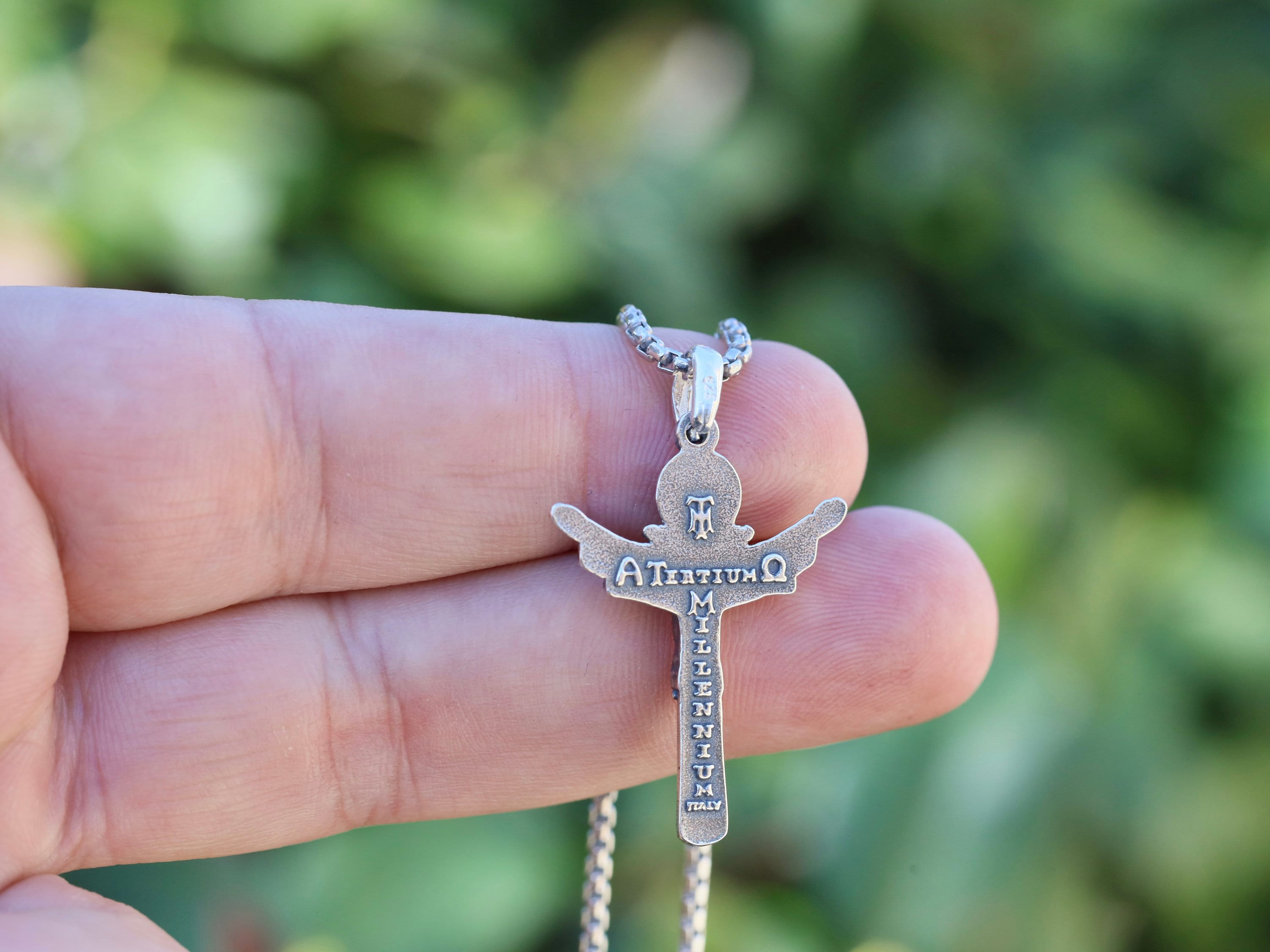 Pendentif Croix Catholique En Argent 925 - Dimensions 20 X 10 Mm, Neuf Avec étiquettes