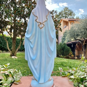 Our Lady of Grace Marble Powder Statue: 20 Inch Medjugorje Outdoor ...