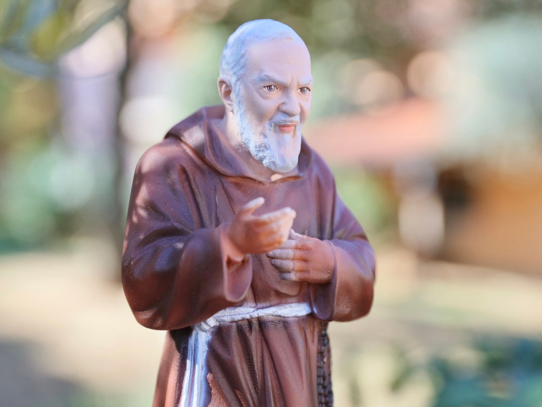 Buy St Pio Marble Powder Statue: 12 Inch Catholic Home Altar Decor Online  in India