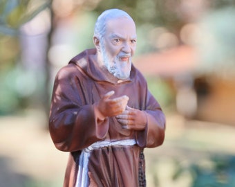 St Pio Marble Powder Statue: 12 Inch Catholic Home Altar Decor