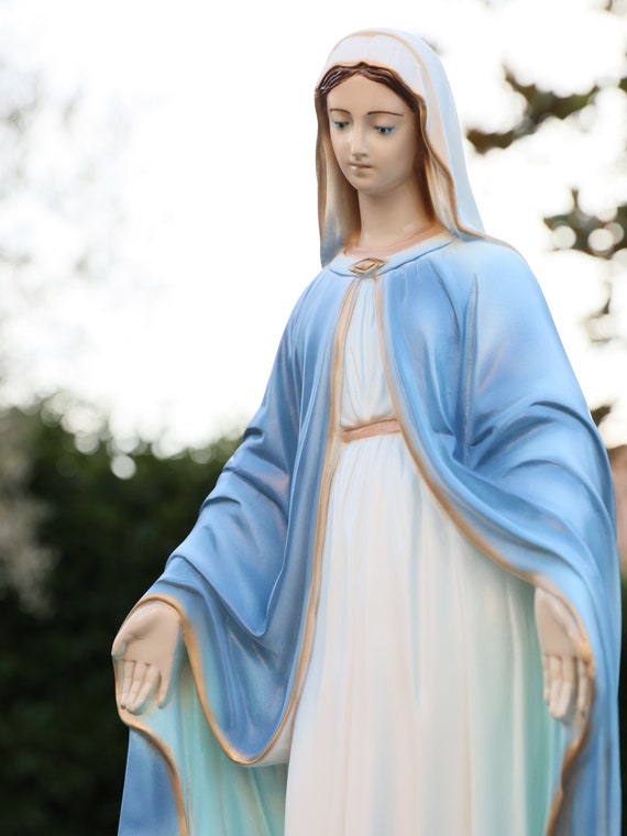 Our Lady of Grace Statue, Virgin Mary Large Statue, 23 Inch Statue of Our  Lady, Casted Marble Powder Statue ,hand Painted Virgin Mary Statue - Etsy  Israel