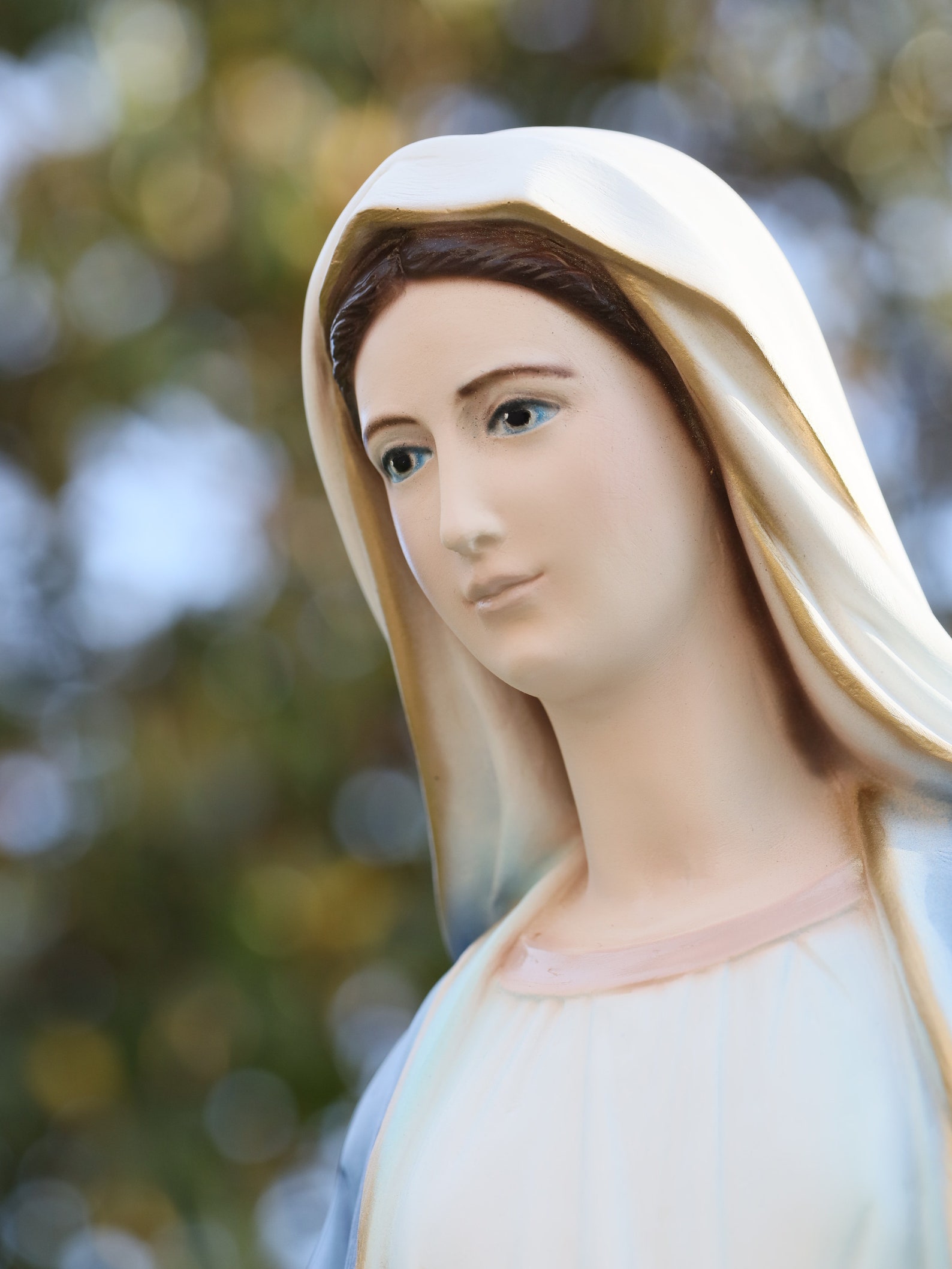 Our Lady of Grace 31 Inch Statue Virgin Mary Statue Blue Etsy