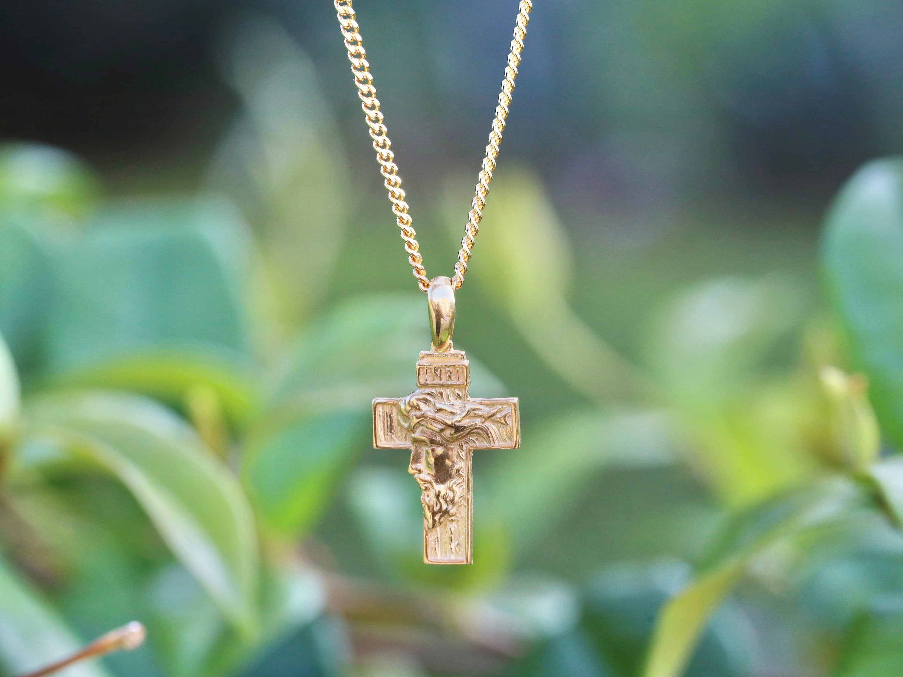 Collana Placcata Oro 18 K Crocifisso Gesù - Foto 10