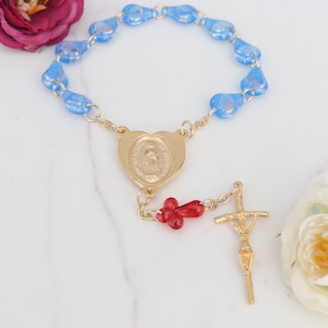 Rosary for unborn children's Rosary for unborn kids, rosary with embryo, rosary for aborted kids, pro life rosary beads, catholic rosary image 2