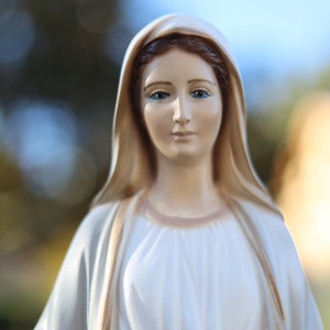 20 Inch/ 50 Cm Our Lady of Grace Casted Marble Powder Statue, Our Lady ...