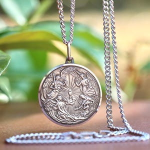 Archangel Sterling Silver Pendant: St Michael, Raphael, Gabriel - Made in Italy