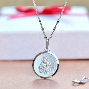 Scapular Medal, sterling silver scapular medal, zdjęcie 6