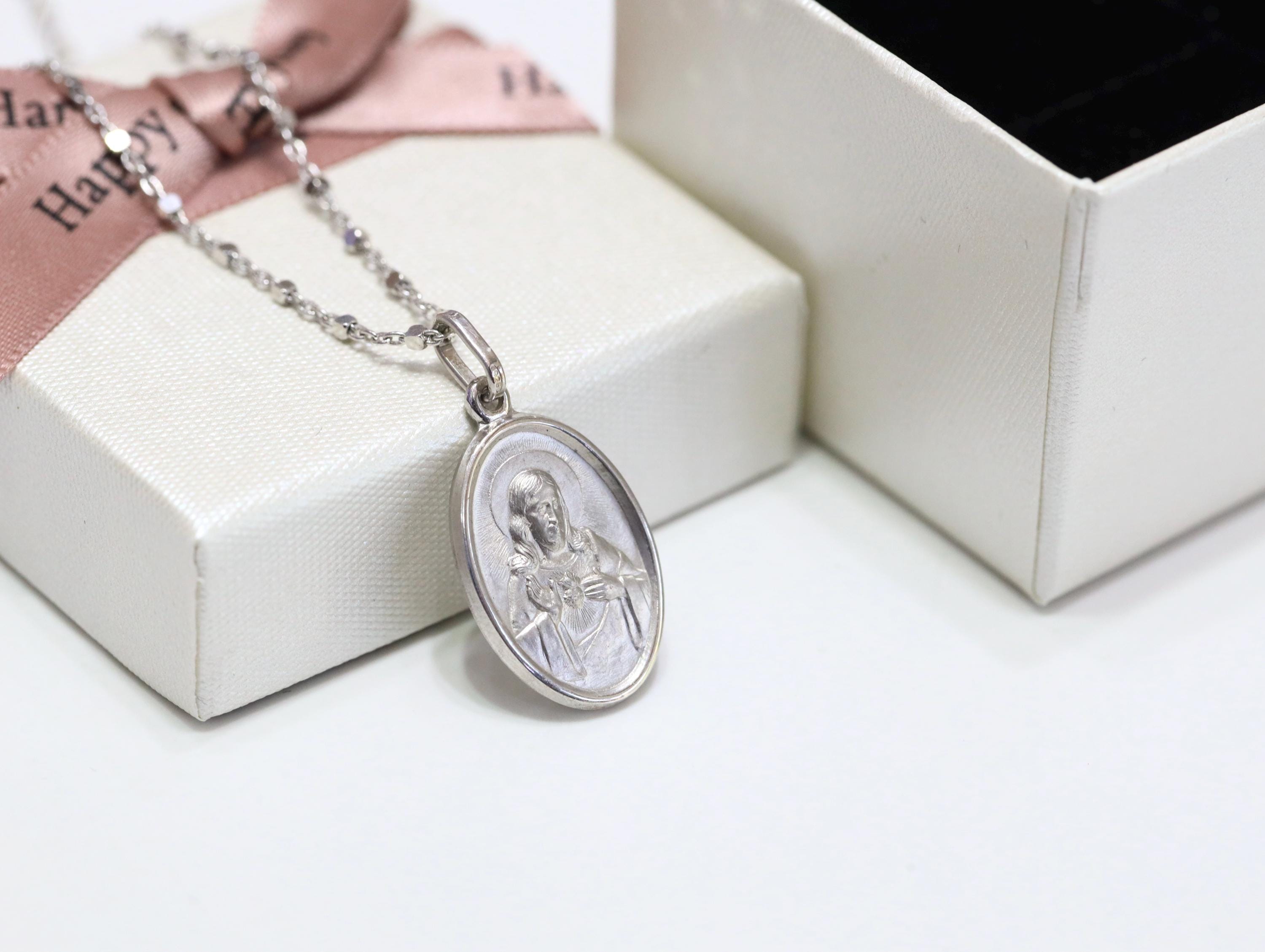 Sacred Heart of Jesus Medal: Sterling Silver 925 Pendant (18mm) - Etsy