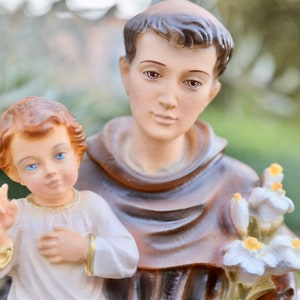 Statua di Sant'Antonio, statua cattolica, statua di Sant'Antonio da 40 cm, statua dell'altare domestico, statua di Sant'Antonio in stile barocco, regalo per Antonio