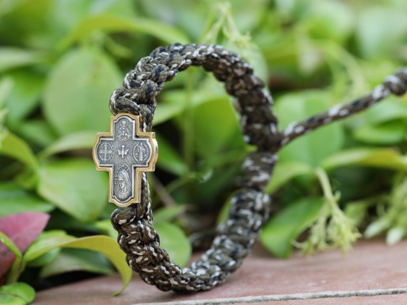Saint Benedict Cross Bracelet in Gold Colour - Auswara