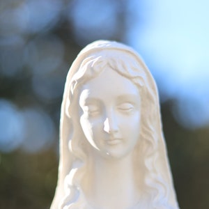 Our Lady of Medjugorje Solid Marble Powder Statue, Garden Queen of ...