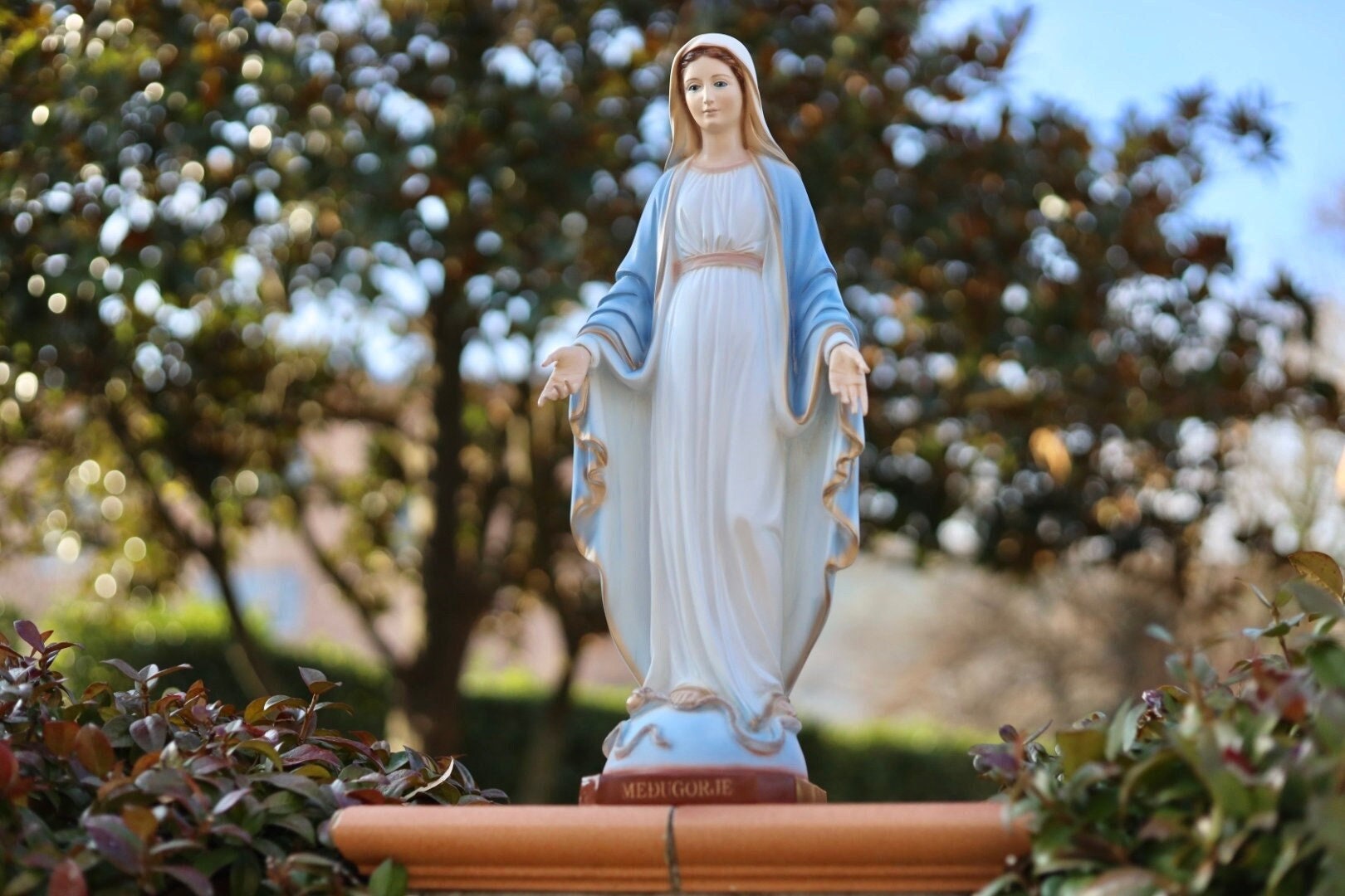 Our Lady of Grace 20 Inch Statuemarble Powder Indoor Outdoor - Etsy UK Our Lady of Grace 20 Inch Statuemarble Powder Indoor Outdoor - Etsy UK