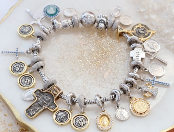Medjugorje Sterling Silver Pandora Fit Charm, Vintage Look Our Lady Pendant  for Bracelet,catholic Charm for Silver Bracelet, Gift for Women - Etsy