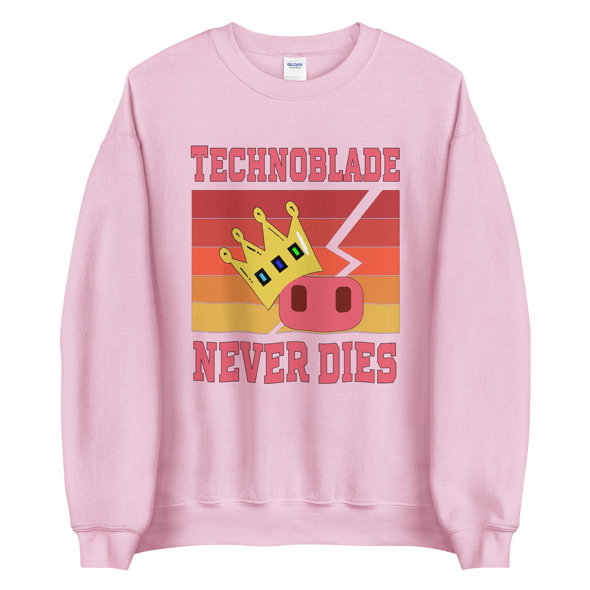 Dream SMP Game Crewneck Hoodie Retro Style Technoblade Never Dies