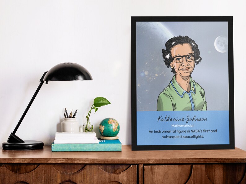 Katherine Johnson Printable Coloring Page and Poster | Etsy Hong Kong