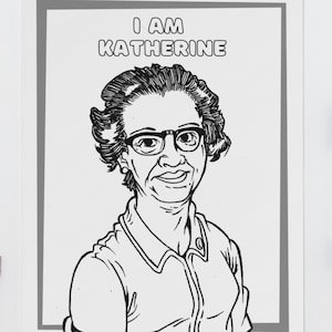 Katherine Johnson Printable Coloring Page and Poster - Etsy