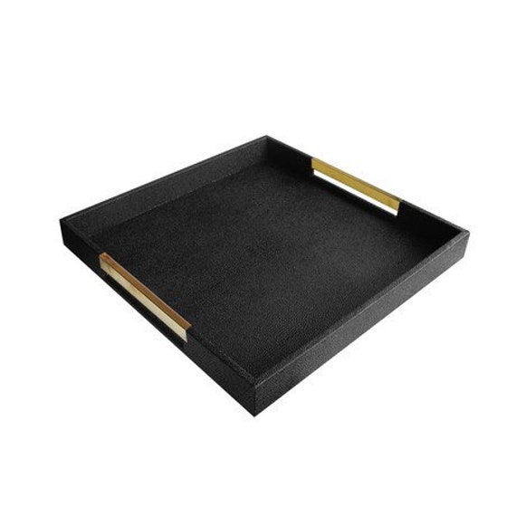 Modern Black & Gold Decorative Tray Etsy