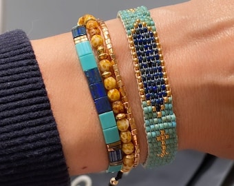 Miyuki Beaded Bracelets: Boho Stackable Bracelet Set