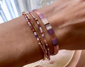 Stackable Bracelets, Stretch Bracelet, Beaded Bracelets for Women, Miyuki Bracelets, Tila Bracelets, Boho Bracelets, Gift For Her