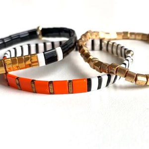 Stackable Bracelets, Adjustable Bracelet, Boho Bracelets, Bracelets For Women, Beaded Bracelets, Miyuki Tila Bracelets, Woven Bracelets image 3