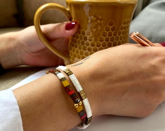 Miyuki Tila-kralenarmband: boho stapelbare stretcharmband