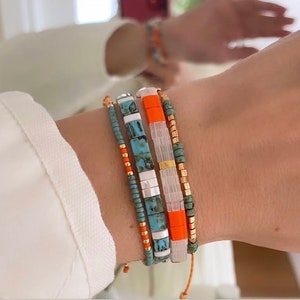 Stackable Bracelets, Stretch Bracelet, Adjustable Bracelet, Boho Bracelets, Bracelets For Women, Tila Tile Bracelets, Mother&#39;s Day Gift