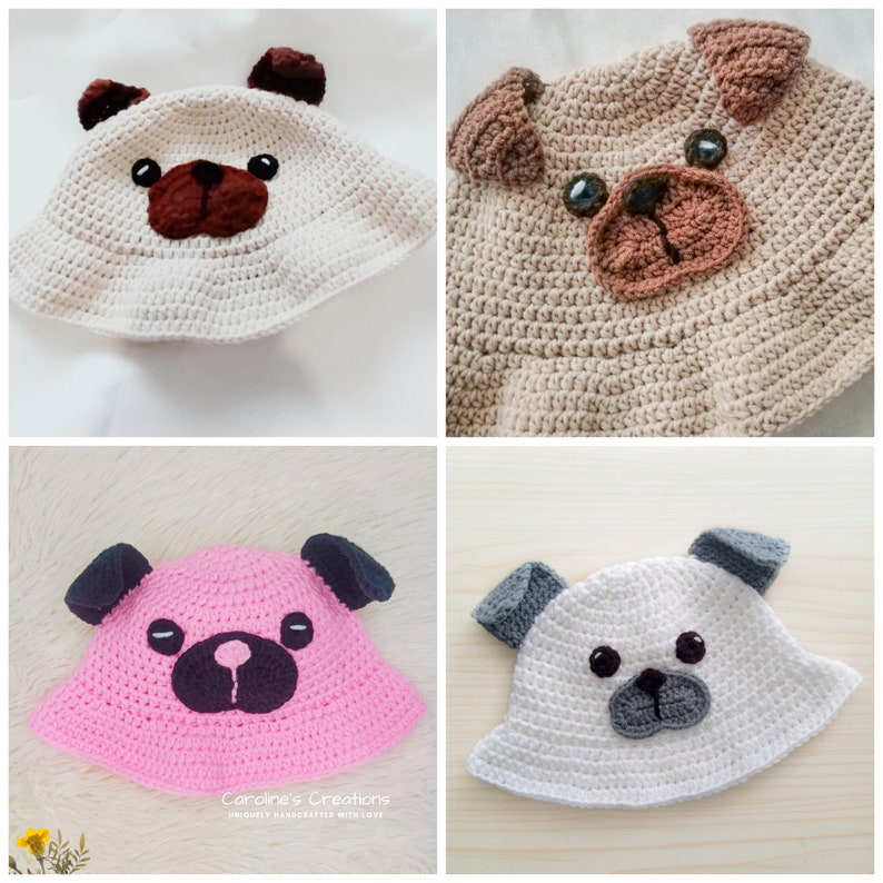 Dog Bucket Hat Crochet Pattern Etsy