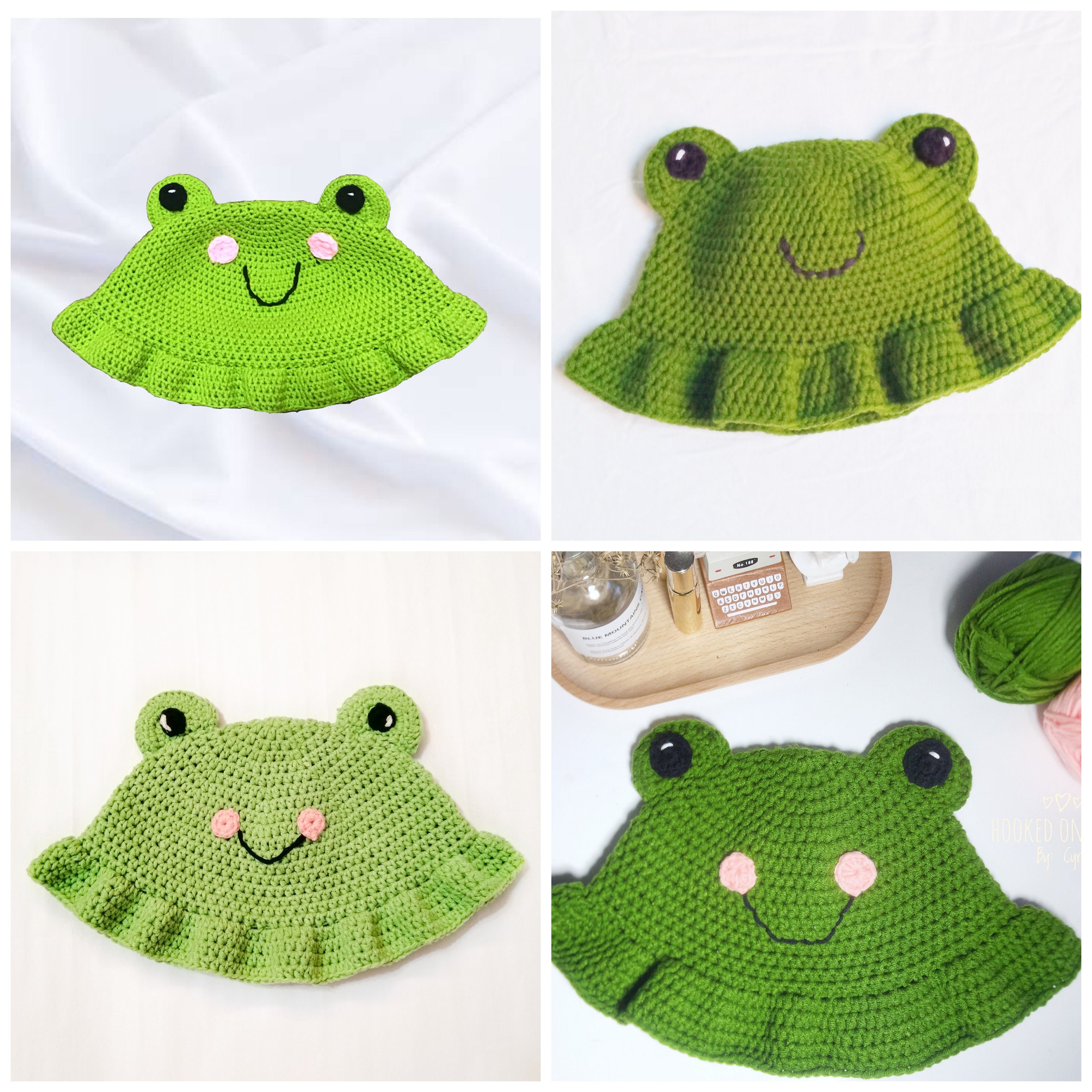 Crochet Frog Bucket Hat Written Pattern Etsy
