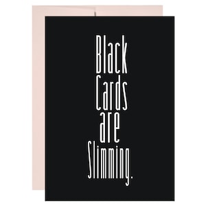MINCEUR, message à l'intérieur / carte de voeux pour elle, anniversaire, je pense à vous, la célébrer, amour, encouragement, carte noire par Shaded Design