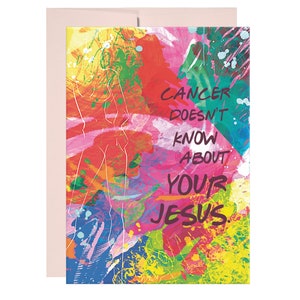 DEIN JESUS, innen leer / Grußkarte für Frauen, Frauen im Kampf gegen Krebs, Krebskarte, Freundschaft, Ermutigung, Unterstützung von Shaded Design