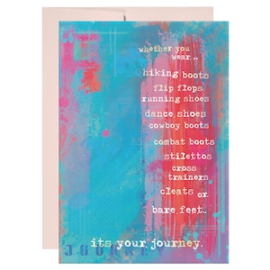 VOTRE VOYAGE, message intérieur/carte de voeux, amitié, encouragement, remise des diplômes, recommencer à zéro, penser à vous, nouvel emploi, design ombragé