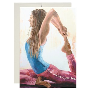 POUR ELLE, blanc à l'intérieur / Carte de voeux pour femme, Amitié, Encouragement, Je pense à vous, Anniversaire, Yoga, Célébrer sa, Carte d'art acrylique