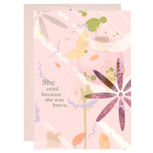 ELLA ERA VALIENTE, mensaje interno / Tarjeta de felicitación para mujeres, mujeres fuertes, eres valiosa, amistad, tarjeta de aliento por Shaded Design
