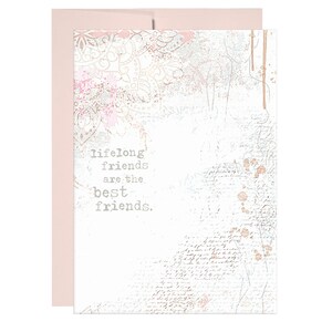 DE POR VIDA, interior en blanco / Tarjeta de felicitación de Shaded Design, Amistad, Pensando en ti, Ánimo, Amor, Todos los días, Tarjeta de arte de estilo vintage