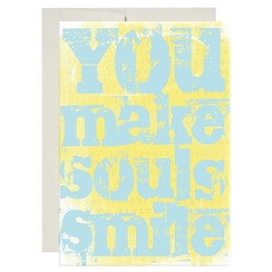 FAITES LE SOURIRE, vierge à l'intérieur / Carte de voeux par Shaded Design, Amitié, Je pense à vous, Amour, Relation, Chrétien, Carte d'art abstrait