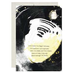 MOND UND STERNE, innen leer / Inspiration, Unterstützung, Geburtstag, Positive Einstellung, Ermutigung, Bold Circle Art by Shaded Design