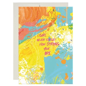SO FORT, message à l'intérieur/carte de voeux pour femme, confiance en soi, amitié, encouragement, carte de soutien par Shaded Design