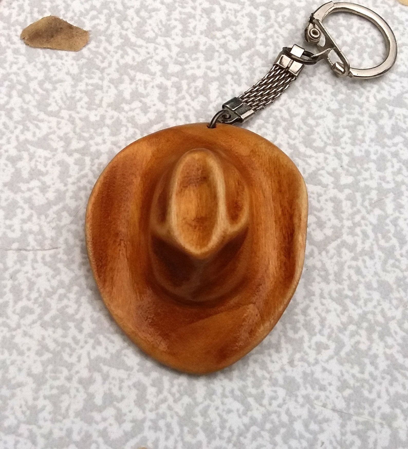 Hat keychain keychain cowboy hat Wooden keychain Hand Etsy