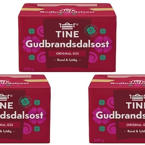 Tine Gudbrandsdalsost Brunost 3X500g G35 Norwegian Goat Brown Cheese Food Gift from Tine Norway image 1